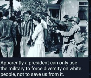 Apparently a pres' can ony use force against whites